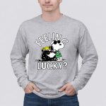 Snoopy and Woodstocks Feeling Lucky St Patricks Day 91 Long Sleeves