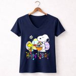 Snoopy and Woodstocks Happy Easter Day 5 Womens V Neck