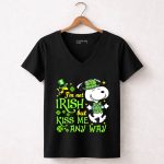 Snoopy and Woodstocks Im Not Irish But Kiss Me Any Way 5 Womens V Neck1