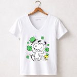 Snoopy and Woodstocks St Patricks Day 5 Womens V Neck