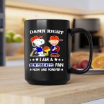Snoopy and friends Peanuts Damn right I am a New York Mets baseball fan now and forever 2 mug.jpg