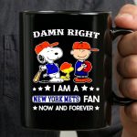 Snoopy and friends Peanuts Damn right I am a New York Mets baseball fan now and forever 3 mug.jpg