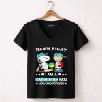 Snoopy and friends Peanuts Damn right I am a Seattle Mariners fan now and forever 7 Womens V Neck.jpg