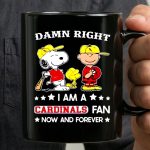 Snoopy and friends Peanuts Damn right I am a St Louis Cardinals baseball fan now and forever 3 mug.jpg