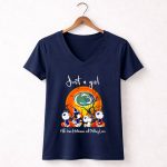 Snoopy and friends Penn State Nittany Lions just a girl who loves Halloween 5 Womens V Neck.jpg