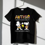 Snoopy autism its not a disability its a different ability shirt 1 T Shirt