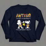 Snoopy autism its not a disability its a different ability shirt 4 Long Sleeves1