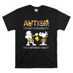 Snoopy autism its not a disability its a different ability shirt T Shirt 6