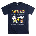 Snoopy autism its not a disability its a different ability shirt T Shirt 7