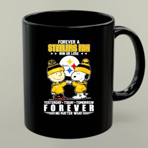 Snoopy bump Charlie Brown forever a fan Steelers no matter what 1 mug.jpg