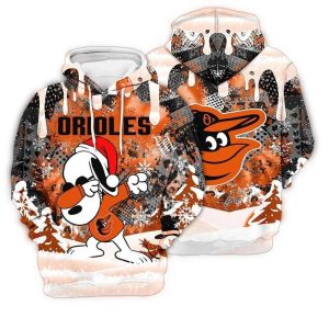 Snoopy dabbing Baltimore Orioles christmas AOP Hoodie 1.jpg