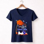 Snoopy dog fall life is better with Auburn Tigers 5 Womens V Neck.jpg
