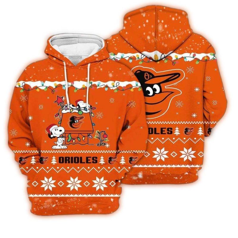 Snoopy Dog House Baltimore Orioles Christmas Aop Hoodie 1.Jpg