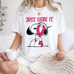 Snoopy hug Breast Cancer Just Cure It Nike Pink 1 T Shirt