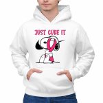 Snoopy hug Breast Cancer Just Cure It Nike Pink 2 Hoodie