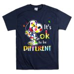 Snoopy its ok to be different Autism Awareness shirt T Shirt 7