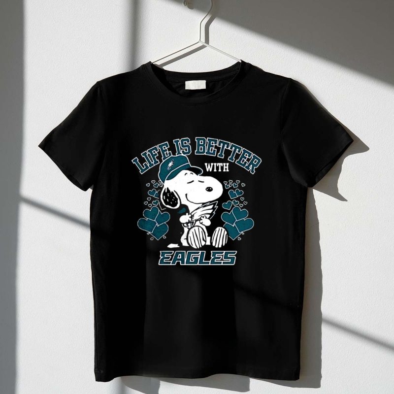 Snoopy Life Is Better With Philadelphia Eagles 1 T Shirt