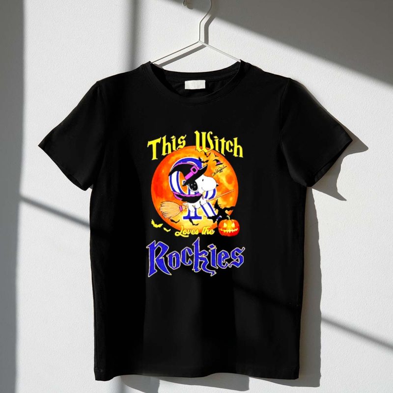 Snoopy This Witch Loves The Colorado Rockies Halloween 1 T Shirt.jpg