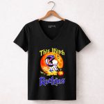 Snoopy this witch loves the Colorado Rockies halloween 7 Womens V Neck.jpg