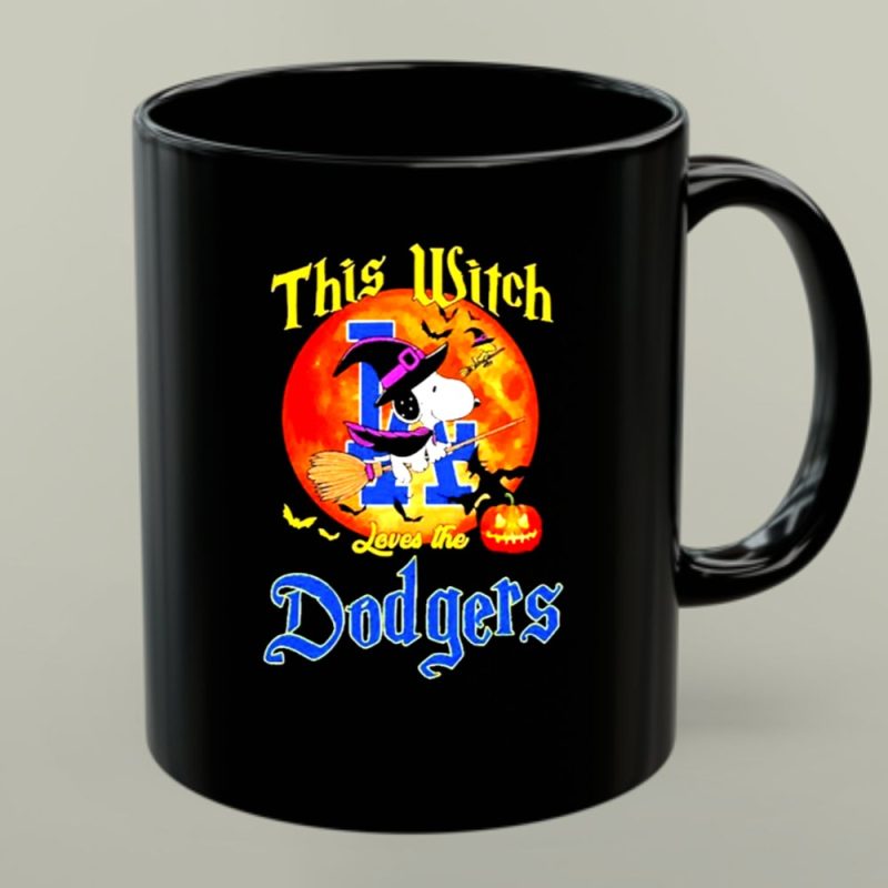Snoopy This Witch Loves The Los Angeles Dodgers Halloween 1 Mug 1.Jpg