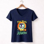 Snoopy this witch loves the Oakland Athletics halloween 5 Womens V Neck.jpg