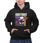 Snoopy walking God first family second then Auburn Tigers 2 Hoodie.jpg