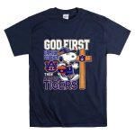 Snoopy walking God first family second then Auburn Tigers T Shirt 7.jpg