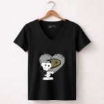 Snoopy with Anaheim Ducks Hockey Heart Sketch 7 Womens V Neck.jpg