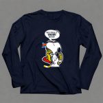 Snoopy with Ottawa Senators Logo This Is for All U Senators Haters Cartoon Hockey 6 Long Sleeves.jpg