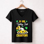 Snoopy x 2025 Notre Dame Fighting Irish Champions 7 Womens V Neck.jpg