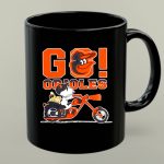 Snoopy x Woodstock driving motorcycle lets go Baltimore Orioles 1 mug.jpg