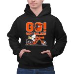 Snoopy x Woodstock driving motorcycle lets go Baltimore Orioles 2 Hoodie