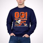 Snoopy x Woodstock driving motorcycle lets go Baltimore Orioles 3 Sweatshirt