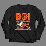 Snoopy x Woodstock driving motorcycle lets go Baltimore Orioles 4 Long Sleeves