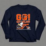 Snoopy x Woodstock driving motorcycle lets go Baltimore Orioles 6 Long Sleeves