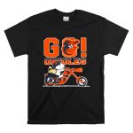 Snoopy x Woodstock driving motorcycle lets go Baltimore Orioles T Shirt 6