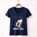 Snoopy20Perfect20Smile20Winnipeg20Jets 5 Womens V Neck.jpg