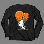 Snp CLEVELAND BROWNS Snoopy Hugging Heart Football Helmet 4 Long Sleeves