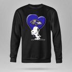 Snp V1 Baltimore Ravens Heart And Snoopy Hug 9 Sweatshirt
