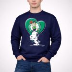 Snp V1 Boston Celtics Heart With Snoopy 3 Sweatshirt