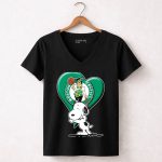 Snp V1 Boston Celtics Heart With Snoopy 6 Womens V Neck