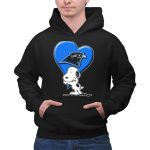 Snp V1 Carolina Panthers Love Snoopy Hugging Blue Heart 2 Hoodie