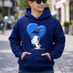 Snp V1 Carolina Panthers Love Snoopy Hugging Blue Heart 8 Hoodie