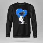 Snp V1 Carolina Panthers Love Snoopy Hugging Blue Heart 9 Sweatshirt