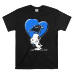 Snp V1 Carolina Panthers Love Snoopy Hugging Blue Heart T Shirt 6