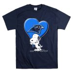 Snp V1 Carolina Panthers Love Snoopy Hugging Blue Heart T Shirt 7
