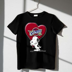 Snp V1 Cleveland Cavaliers Heart Basketball Snoopy Hugging 1 T Shirt