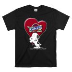 Snp V1 Cleveland Cavaliers Heart Basketball Snoopy Hugging T Shirt 6