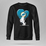 Snp V1 Snoopy Miami Dolphins Heart Hug 9 Sweatshirt
