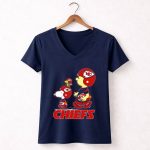 Snpfootball Kansas City Chiefs Snoopy Woodstock Helmet Charlie Brown 5 Womens V Neck